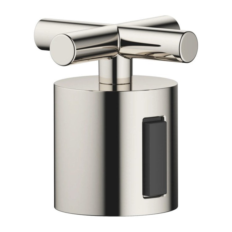 Handle TARA Brass Alloy 1 Cross Volume Control Platinum for TARA Shower Thermostat 34443979