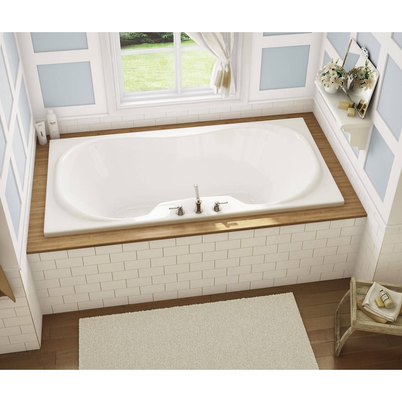 MAAX 101227-000-001-000 Cambridge 72 x 36 Acrylic Drop-in Center Drain Bathtub in White