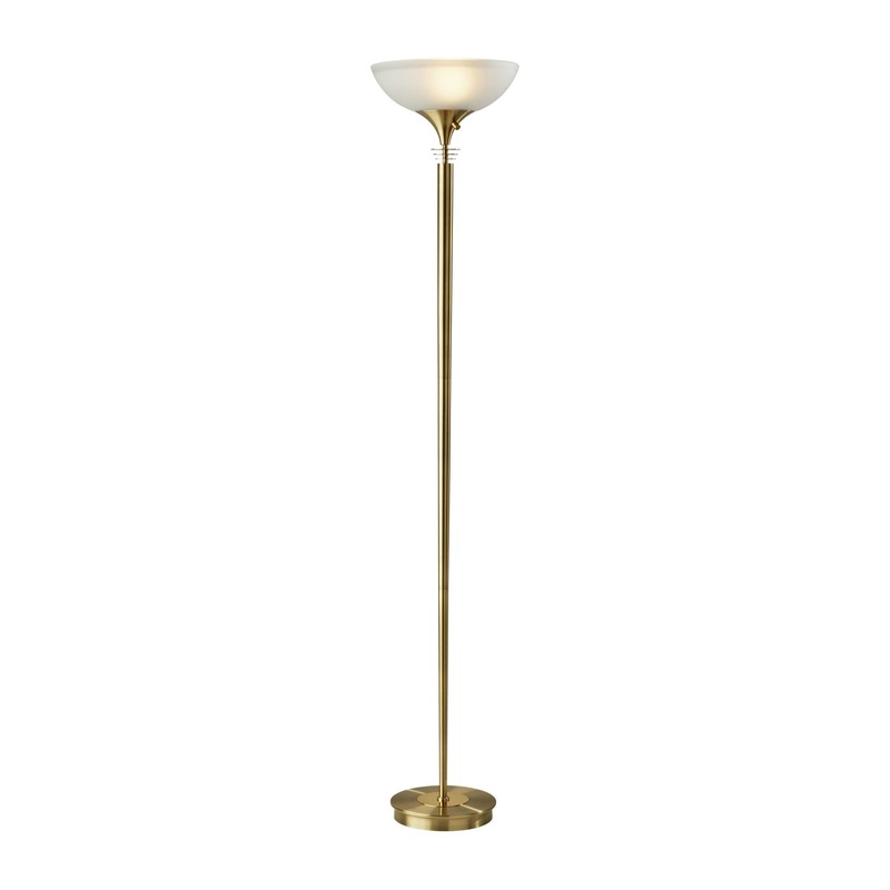 Metropolis Torchiere Antique Brass
