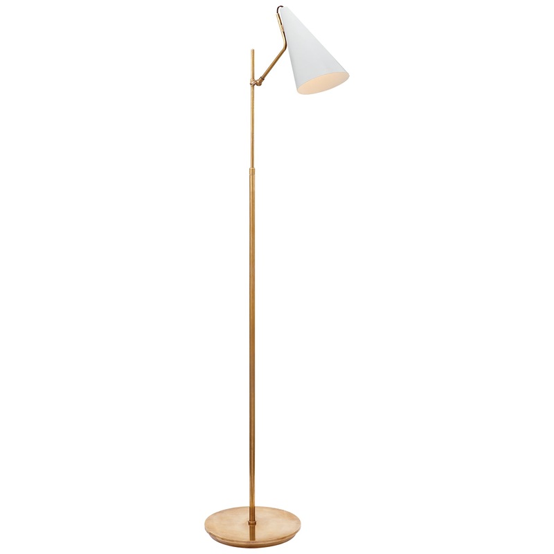 One Light Floor Lamp from the Clemente Collection in Plaster White Finish by Visual Comfort Signature