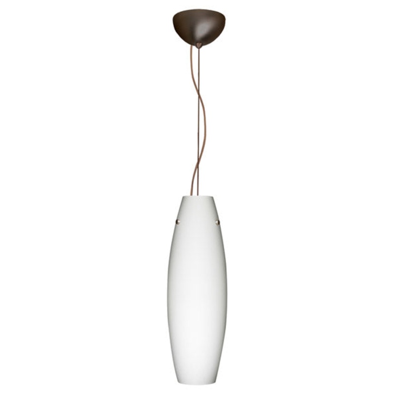 One Light Pendant from the Tara Collection in Bronze Finish by Besa