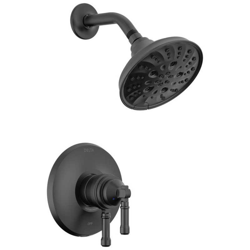 Shower Trim Broderick 17 Series Monitor 2 Lever Matte Black WaterSense ADA 1.75 Gallons per Minute