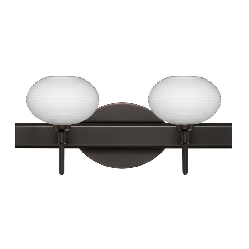 Two Light Wall Sconce from the Lasso Collection in Bronze Finish by Besa