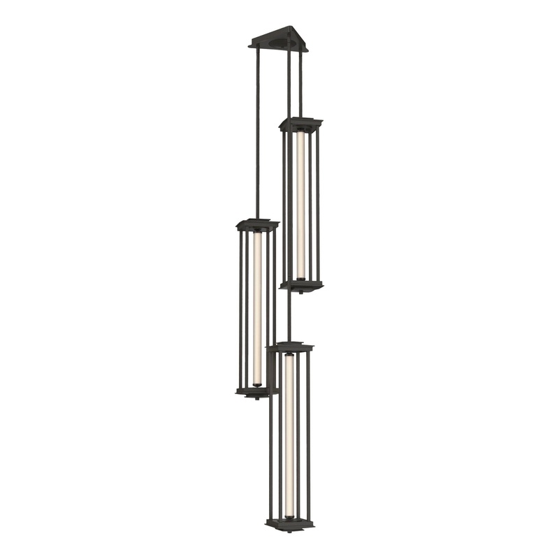 Athena Triple Tall LED Lantern Dark Smoke