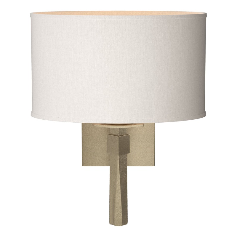 Beacon Hall Oval Drum Shade Sconce Soft Gold Flax Shade (SE)