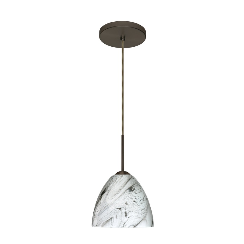 Besa 1BT-7572MG-HAL-BR Sasha One Light Pendant Bronze