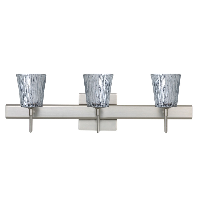 Besa 3SW-5125SF-SN-SQ Nico Three Light Wall Sconce Satin Nickel