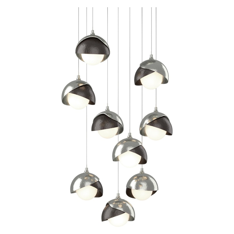 Brooklyn 9-Light Double Shade Pendant Sterling Oil Rubbed Bronze
