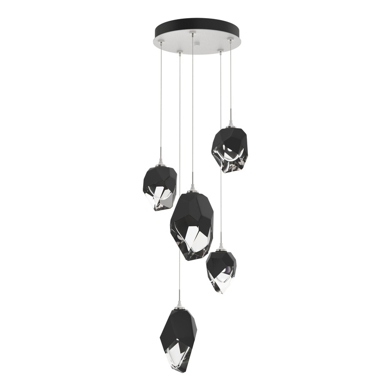 Chrysalis 5-Light Mixed Crystal Pendant White Black Crystal (BP)