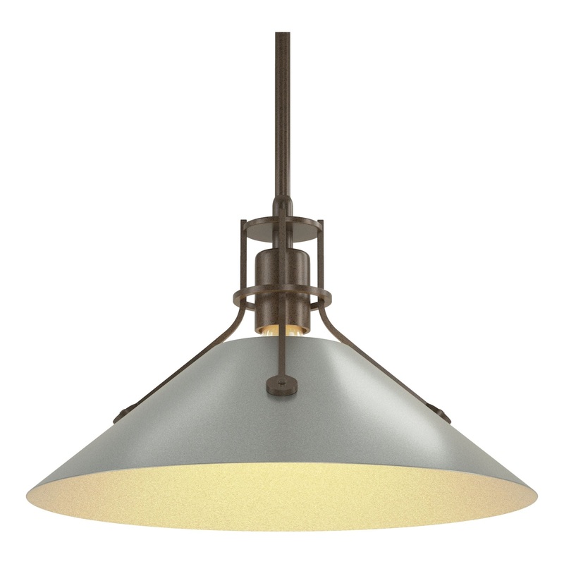 Henry Medium Steel Shade Pendant Bronze Vintage Platinum