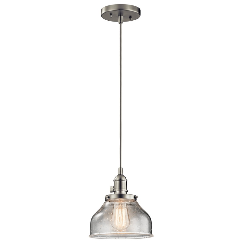 Kichler 43850NI One Light Mini Pendant, Brushed Nickel