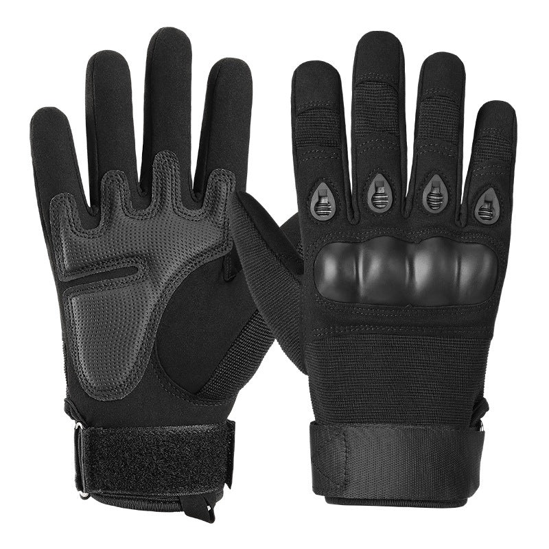 L Black Hard Knuckle Tactical Gloves – Full-Finger Protective Gear for Motorcycle, Cycling & Outdoor Sports