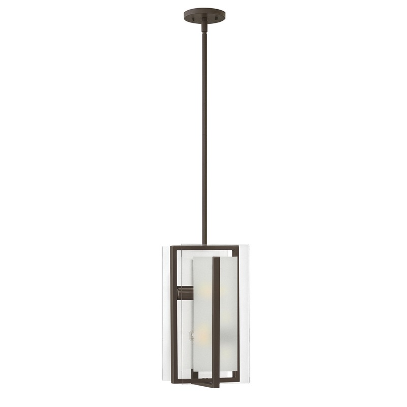 LED Pendant from the Latitude Collection in Oil Rubbed Bronze Finish by Hinkley