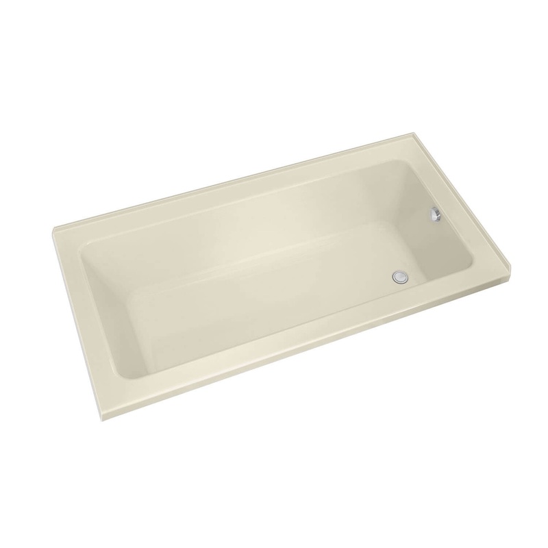 MAAX 106203-L-003-004 Pose 6032 IF Acrylic Corner Right Left-Hand Drain Whirlpool Bathtub in Bone