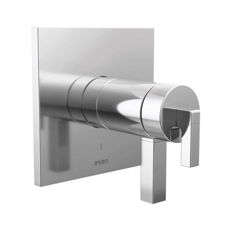 Thermostatic Trim Frank Lloyd Wright Square Less Handle Less Handle Chrome ADA for Universal Rough Zinc