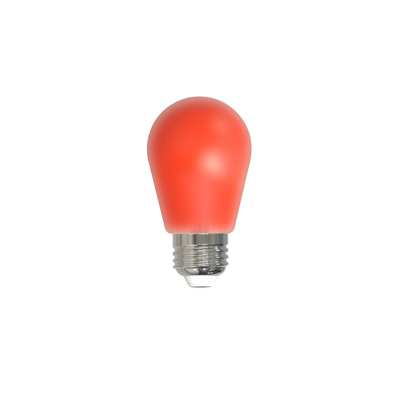 2.5 Watt S14 Ceramic Red, E26 base, 120 Volt Light Bulb by Bulbrite