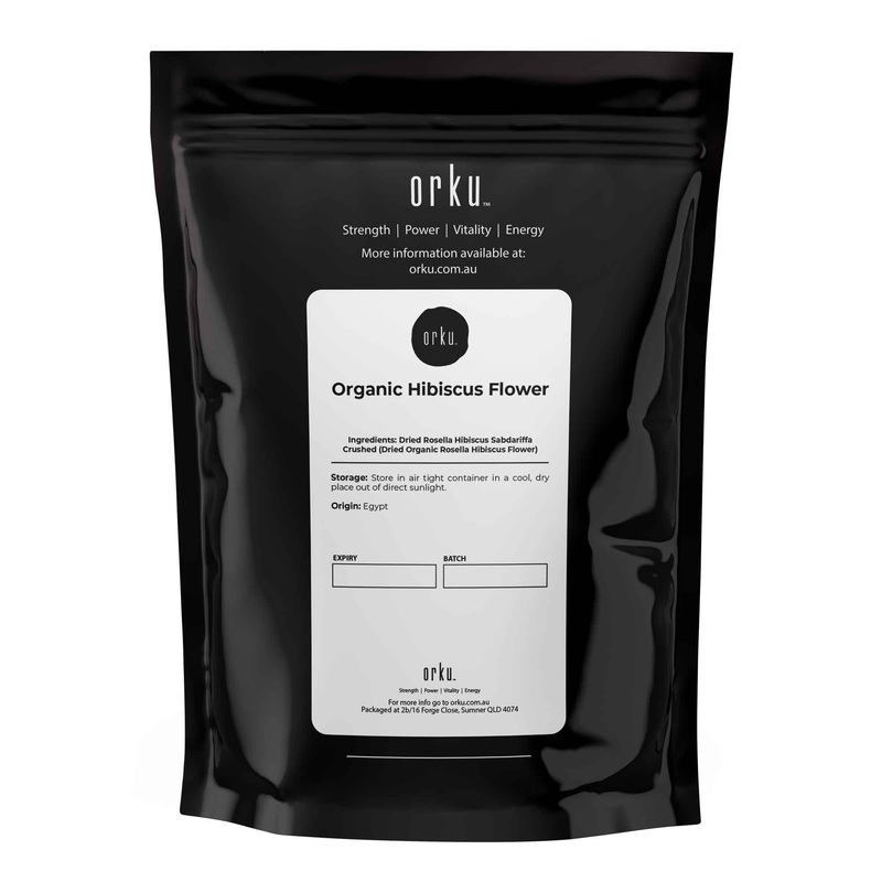 25g Organic Hibiscus Rosella Flower Crushed – Dried Herbal Tea Supplement