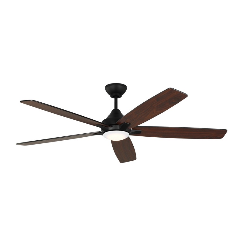 60″ Ceiling Fan from the Lowden 60 Smart LED Collection in Midnight Black Finish by Visual Comfort Fan