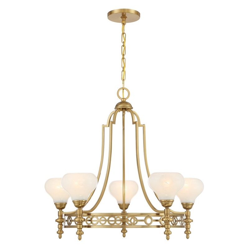 Allston 5-Light Chandelier Warm Brass