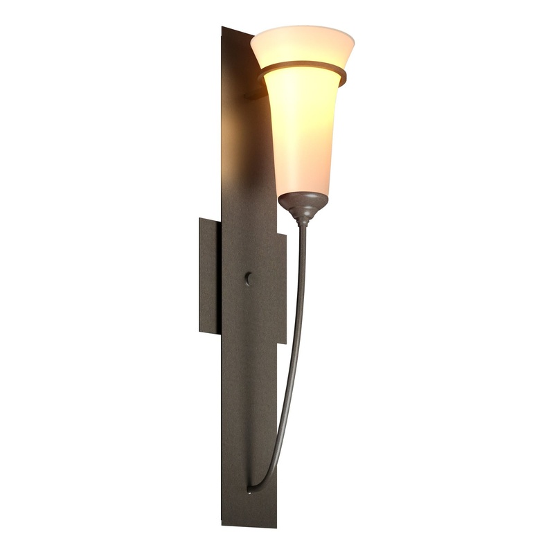 Banded Wall Torch Sconce Dark Smoke