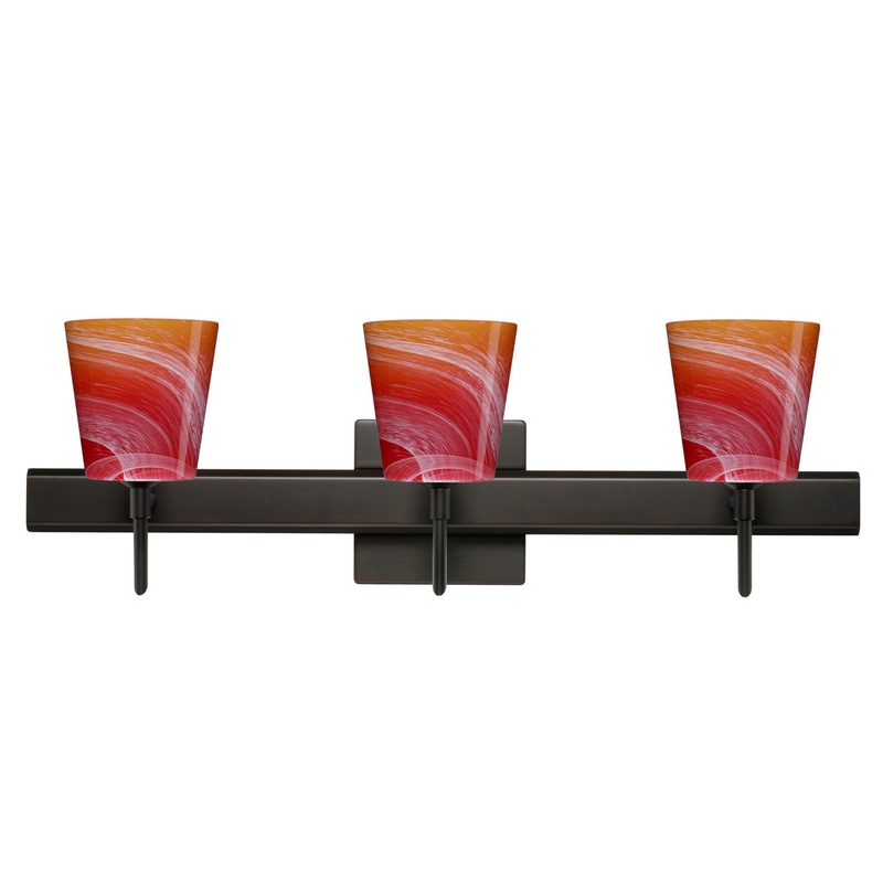 Besa 3SW-5131SL-BR-SQ Canto Three Light Wall Sconce Bronze (Discontinued)