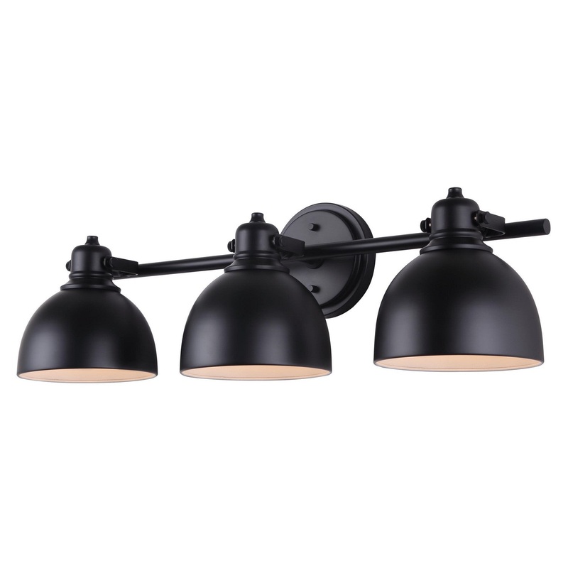 Canarm IVL622A03BK Polo Three Light Vanity Matte Black