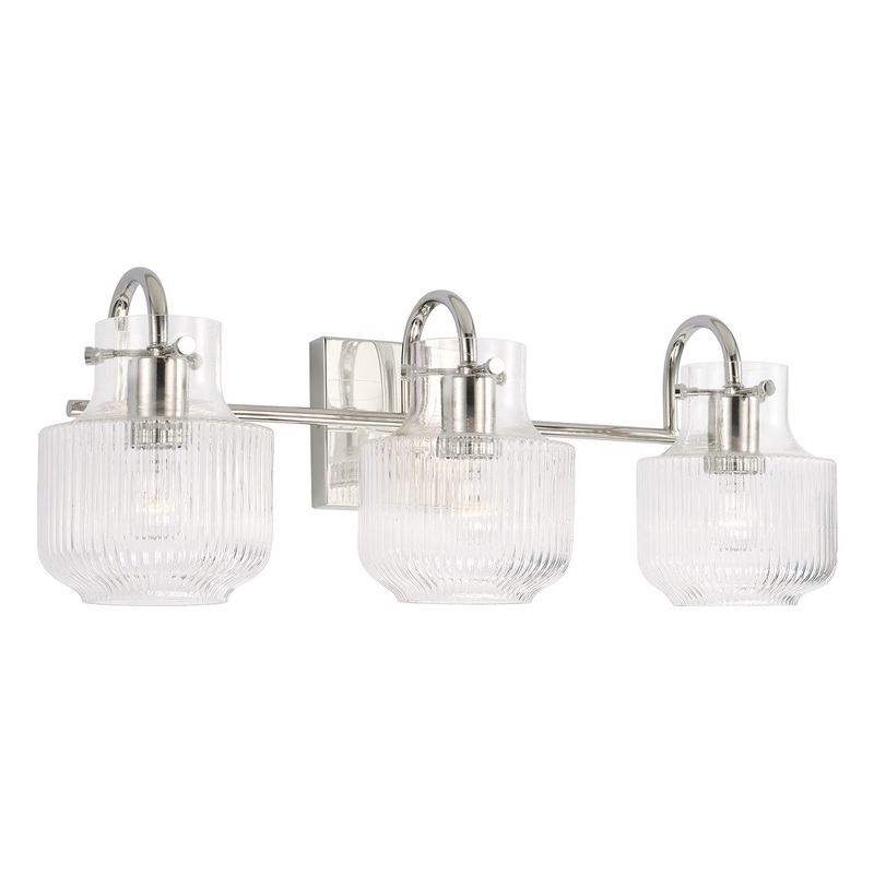 Capital Lighting 145131PN Nyla 3 Light Vanity Polished Nickel