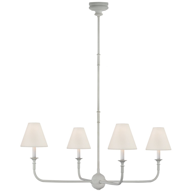 Four Light Chandelier from the Piaf Collection in Plaster White Finish by Visual Comfort Signature