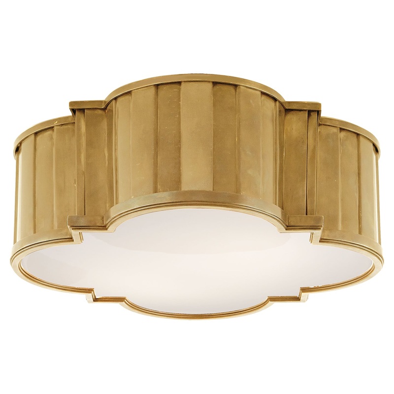 Four Light Flush Mount from the Tilden Collection in Hand-Rubbed Antique Brass Finish by Visual Comfort Signature