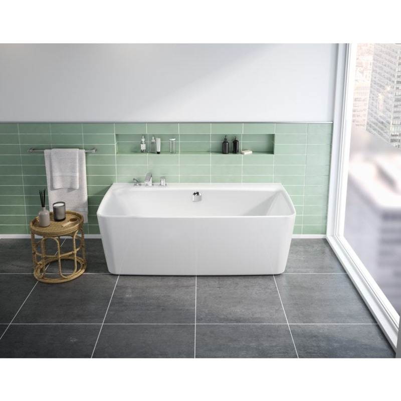 Freestanding Tub Opus 67 x 32-1/2 x 22-3/4 Inch White Center Rectangle