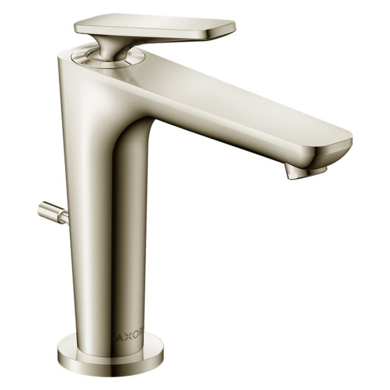 Lavatory Faucet Citterio C 125 1 Lever ADA WaterSense Polished Nickel 1.2 Gallons per Minute Deck Mount Pop-Up 1 Hole CoolStart EcoRight AirPower Comfort Zone