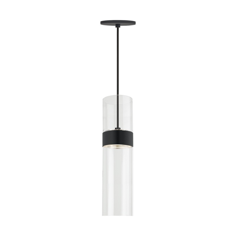 Manette Pendant MonoRail Black/Satin Nickel Clear