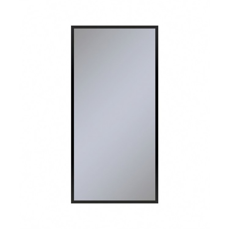 Medicine Cabinet Profiles 24W x 48H x 4D Inch 1 Doors Mirror Matte Black Flat Top Right Hand Side Electric