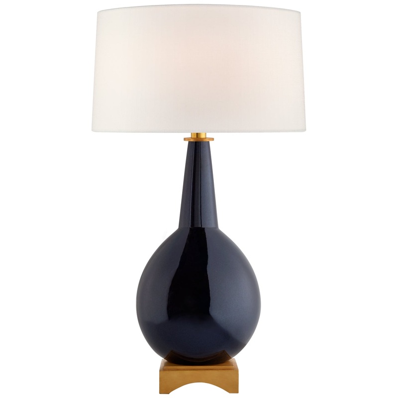 One Light Table Lamp from the Antoine Collection in Mixed Blue Brown Finish by Visual Comfort Signature