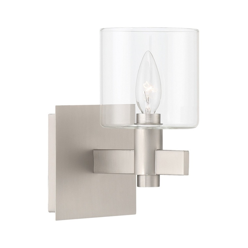 One Light Wall Mount from the Decato Collection in Nickel Finish by Eurofase