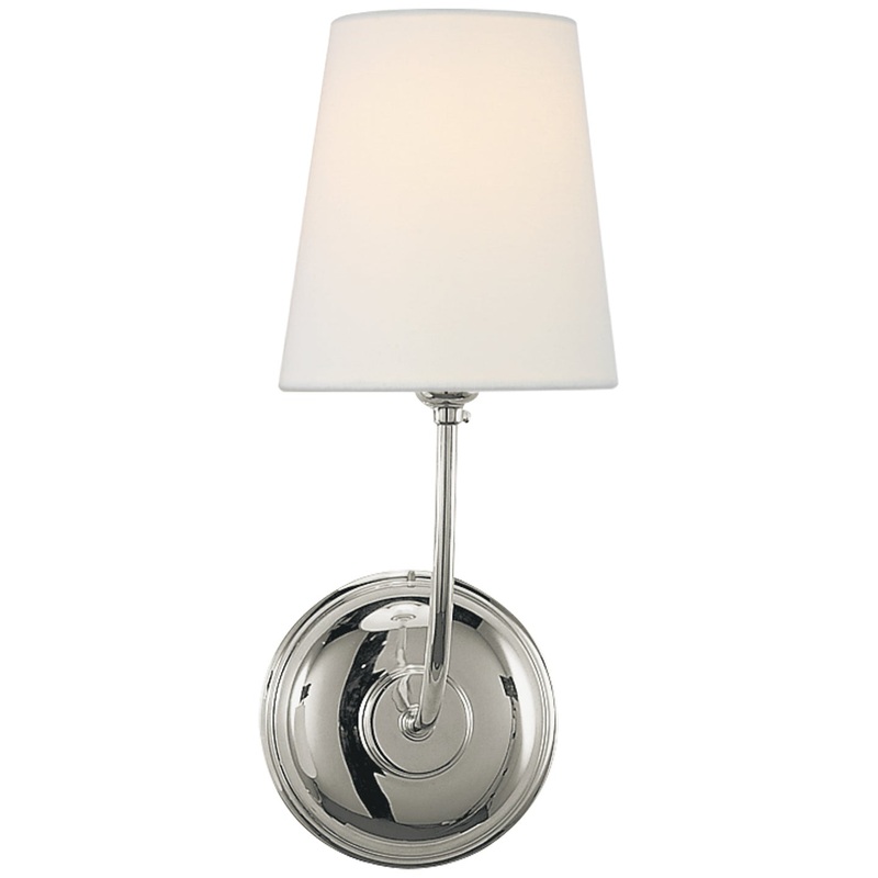 One Light Wall Sconce from the Vendome Collection in Polished Nickel Finish by Visual Comfort Signature