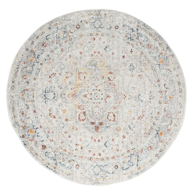 Ornate Persian Vintage Rug – Cream – 240×240