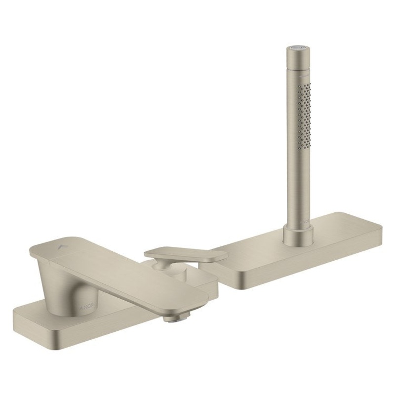 Roman Tub Trim Citterio C with Handshower and Sbox 1 Lever Brushed Nickel WaterSense 3 Hole 5.3 Gallons per Minute