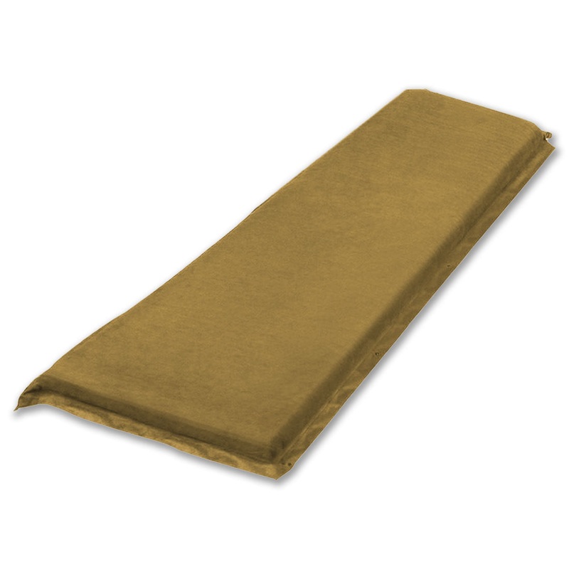 Self Inflating Mattress Sleeping Suede Mat Air Bed Camping Camp Hiking Joinable – beige