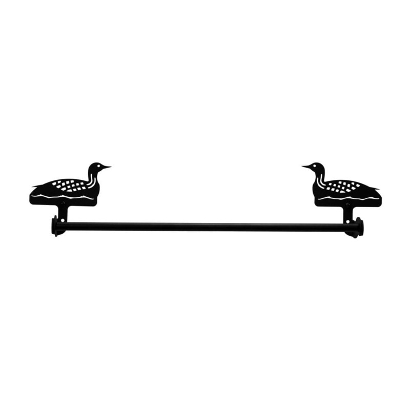 Village Wrought Iron TB-116-L Loon Towel Bar Large