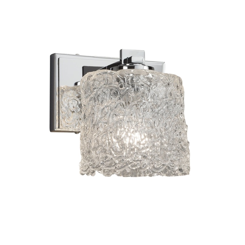 Wall Sconce from the Veneto Luce Collection in Polished Chrome Finish by Justice Designs