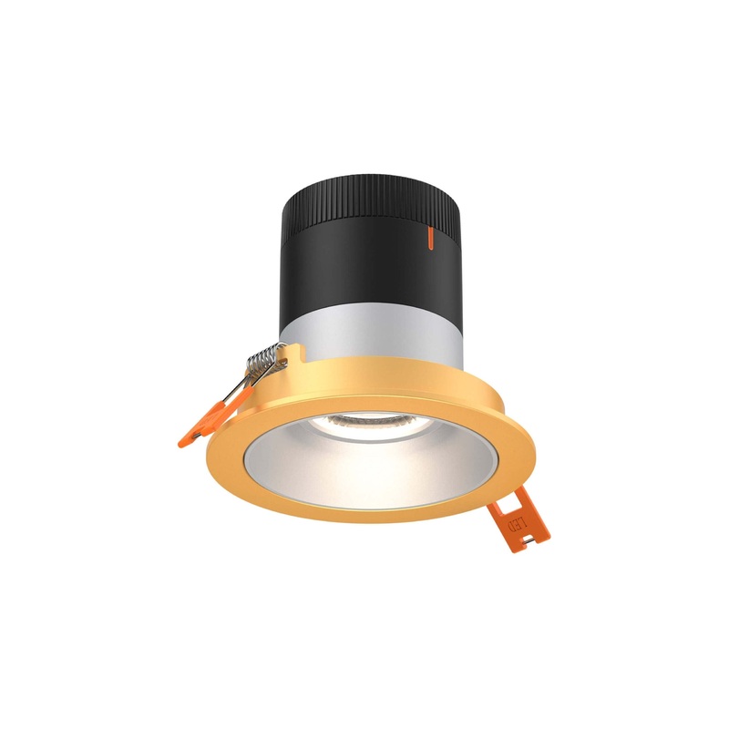 3″ Modular Downlight Alzak with Gold Trim 35 Degrees Regressed