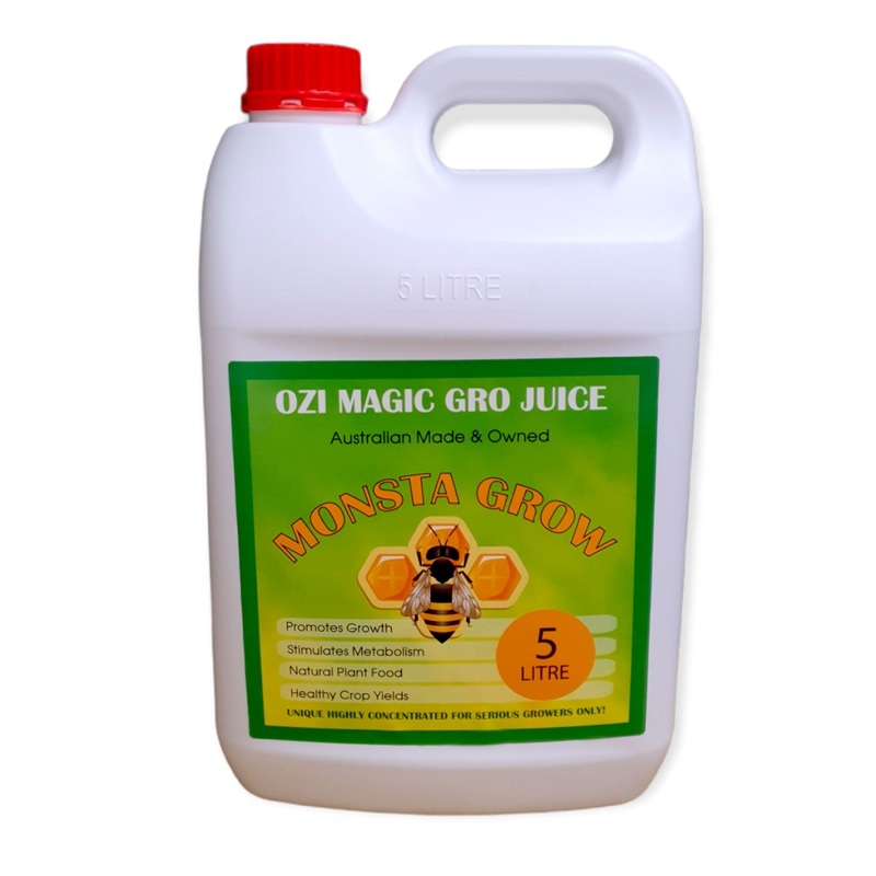 5L Monsta Grow Juice – Organic Structural + Foliar Growth Nutrient – Ozi Magic