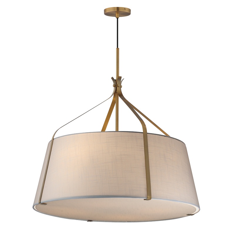 Bandera 30″ 4-Light Pendant Natural Aged Brass