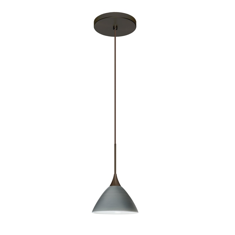 Besa 1XT-1743TN-BR Domi One Light Pendant Bronze
