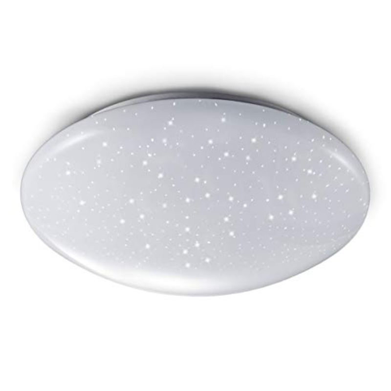 Lampada da soffitto LED, decoro a cielo stellato, plafoniera luce bianca 4.000K 1.200lm, 28cm, LED integrati 12W, lampadario per camera da letto o soggiorno a risparmio energetico, plastica, IP20