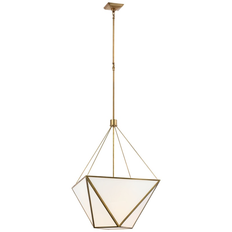 LED Lantern from the Lorino Collection in Hand-Rubbed Antique Brass Finish by Visual Comfort Signature