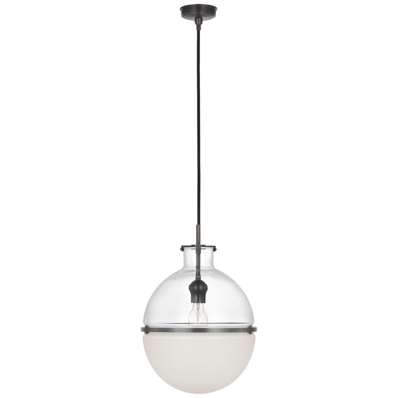 LED Pendant from the Maxey Collection in Bronze Finish by Visual Comfort Signature