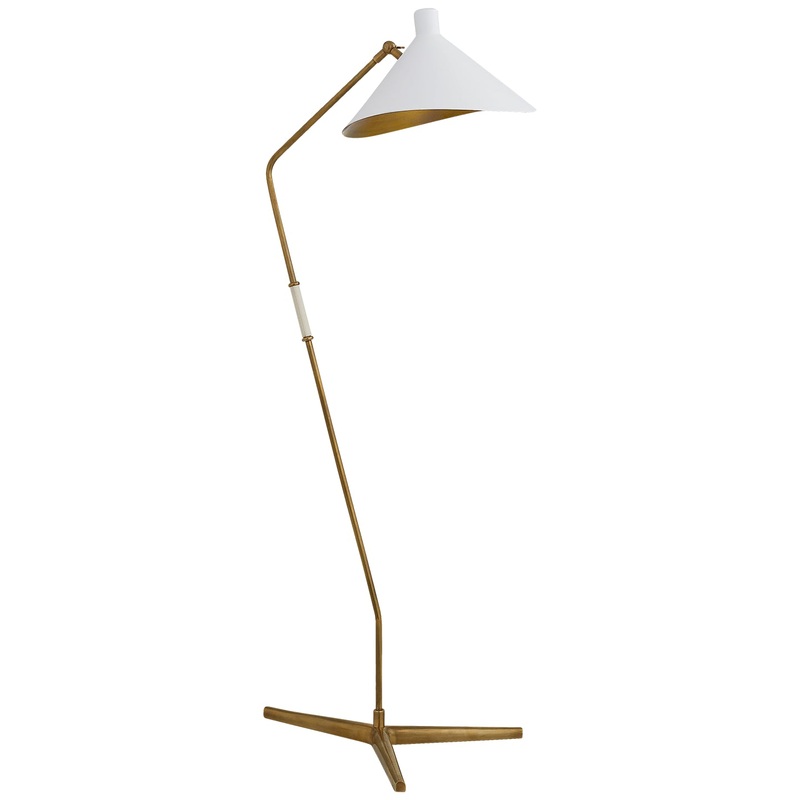 One Light Floor Lamp from the Mayotte Collection in Hand-Rubbed Antique Brass Finish by Visual Comfort Signature