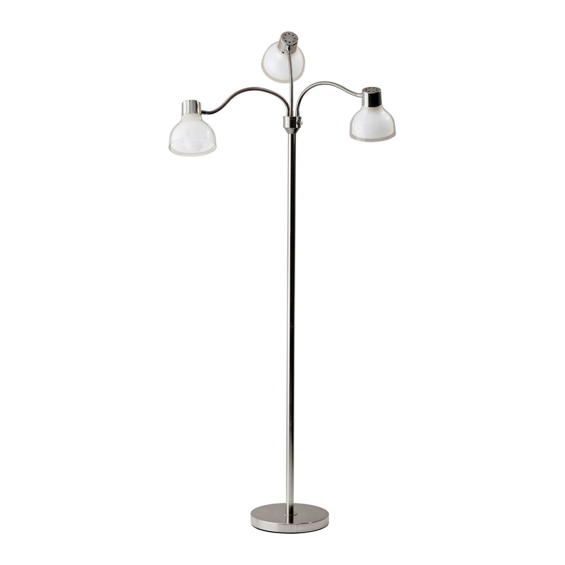 Presley 3-Arm Floor Lamp Polished Nickel